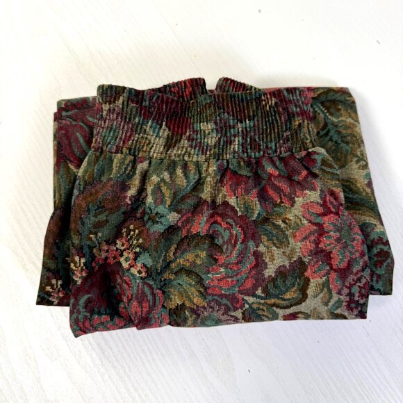 Vintage Inseparables Skirt Sz 12 Multi Floral Tapestry Elastic Waist Maxi 90's - Picture 2 of 9